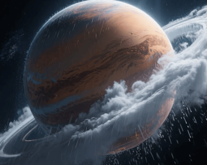 它被潮汐锁, 一面背着, 照这速度 它被潮汐锁, 一面背着, 照这速度